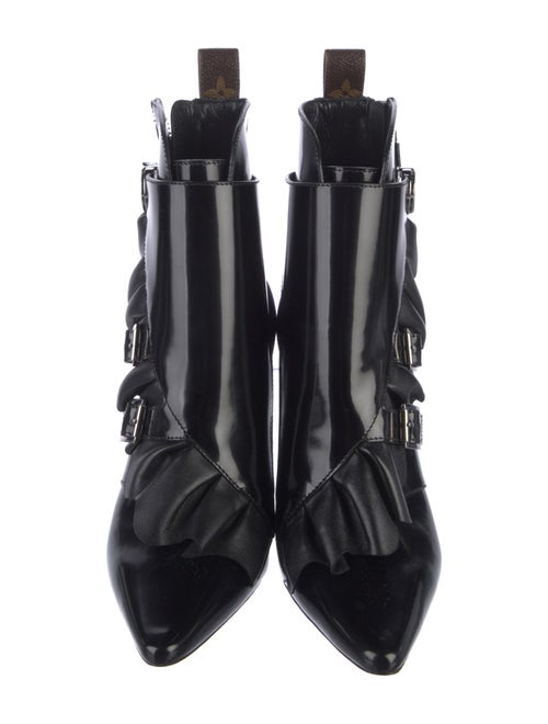 Louis Vuitton Leather Ruffle Embellishment Boots