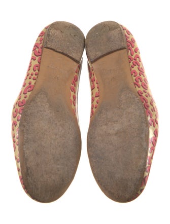 Louis Vuitton Patent Leather Animal Print Ballet Flats