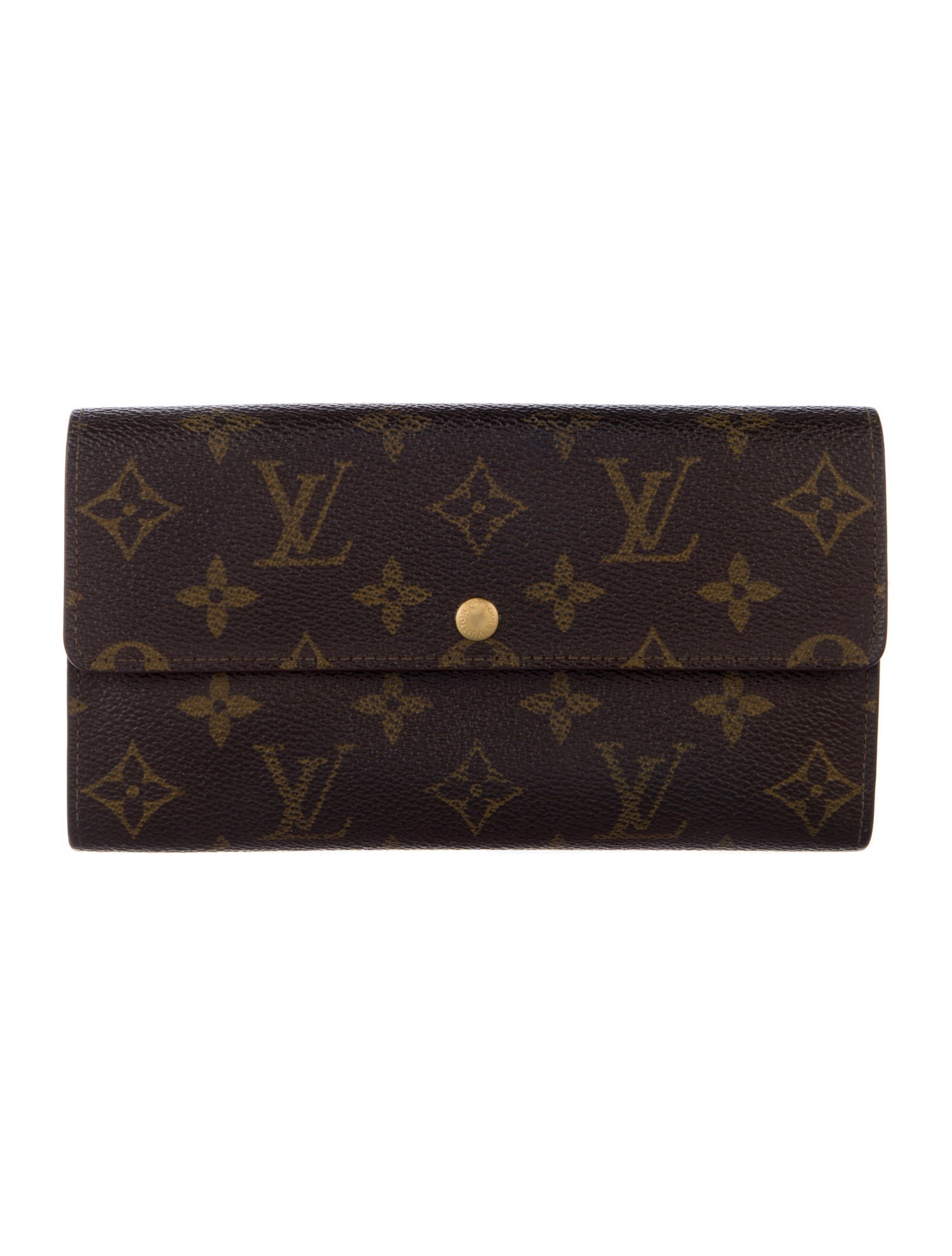 Louis Vuitton LV Monogram Coated Canvas Sarah Wallet