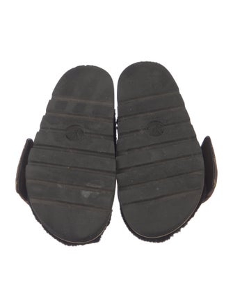 Louis Vuitton LV Monogram Leather Trim Embellishment Mules