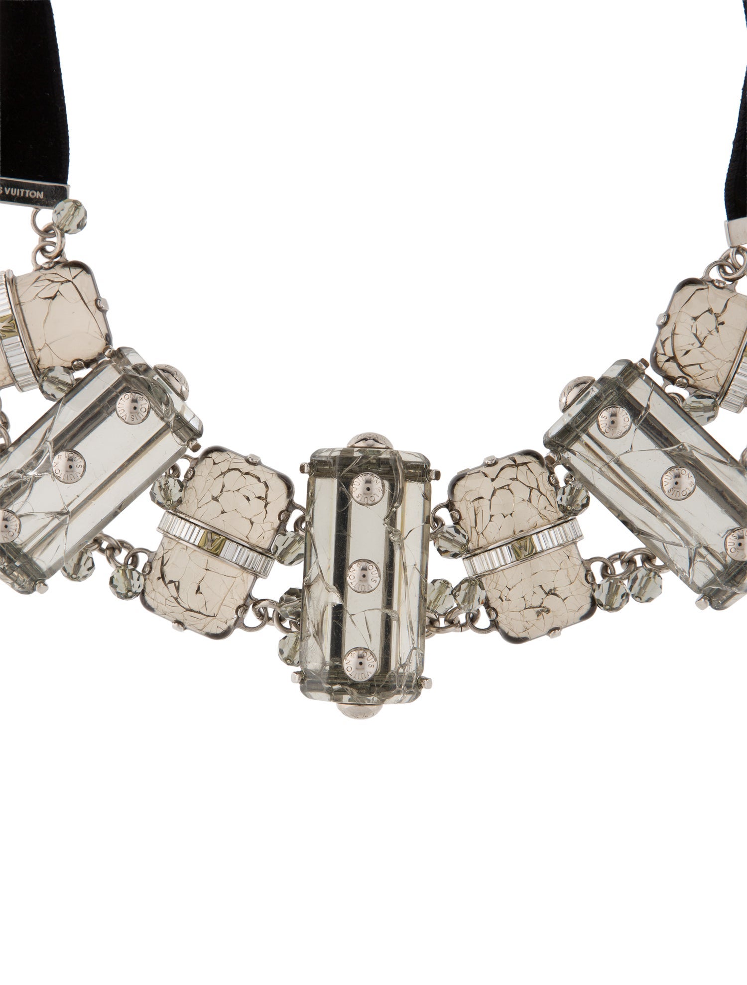 Louis Vuitton Resin, Crystal & Velvet Collar Necklace