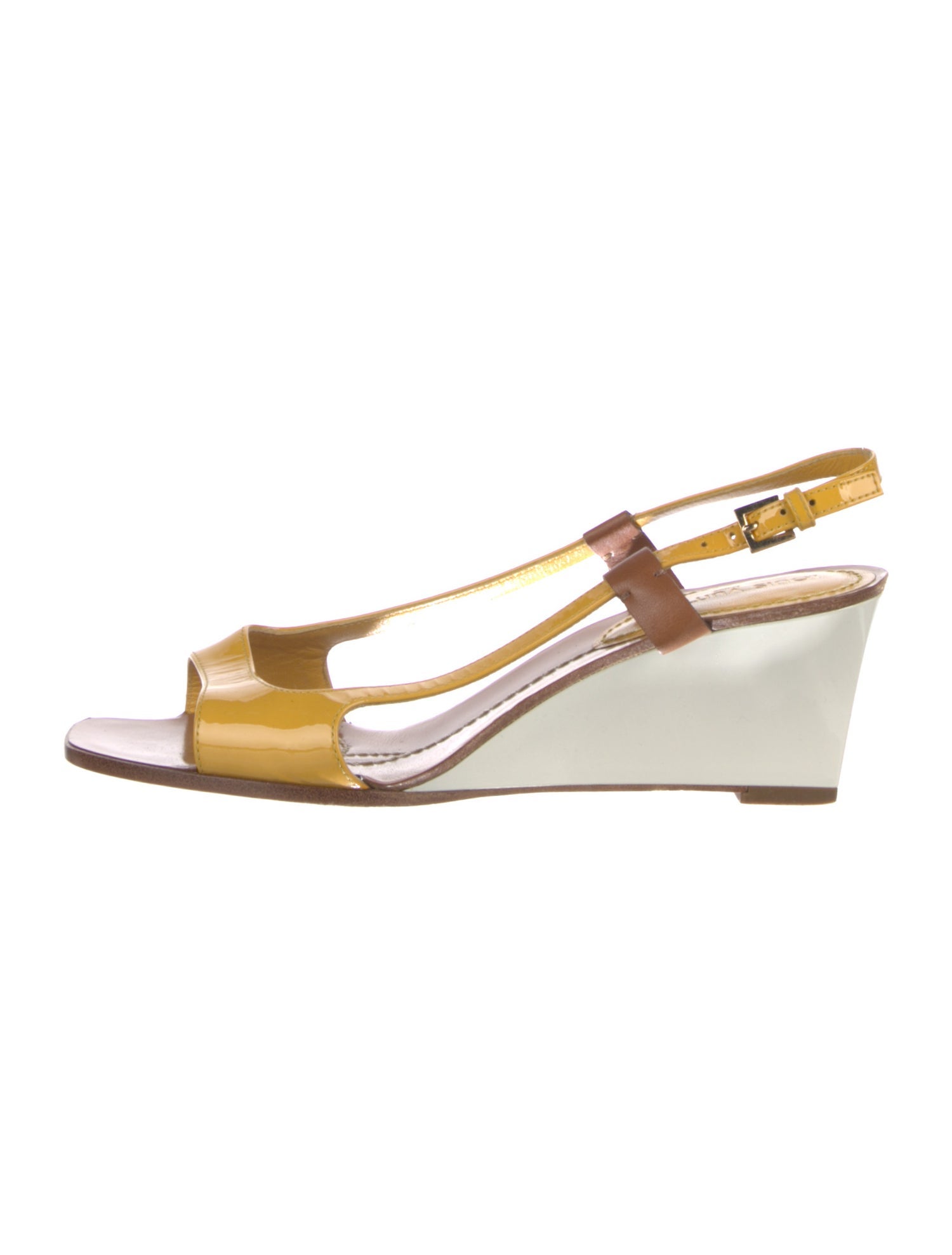 Louis Vuitton Patent Leather Slingback Sandals