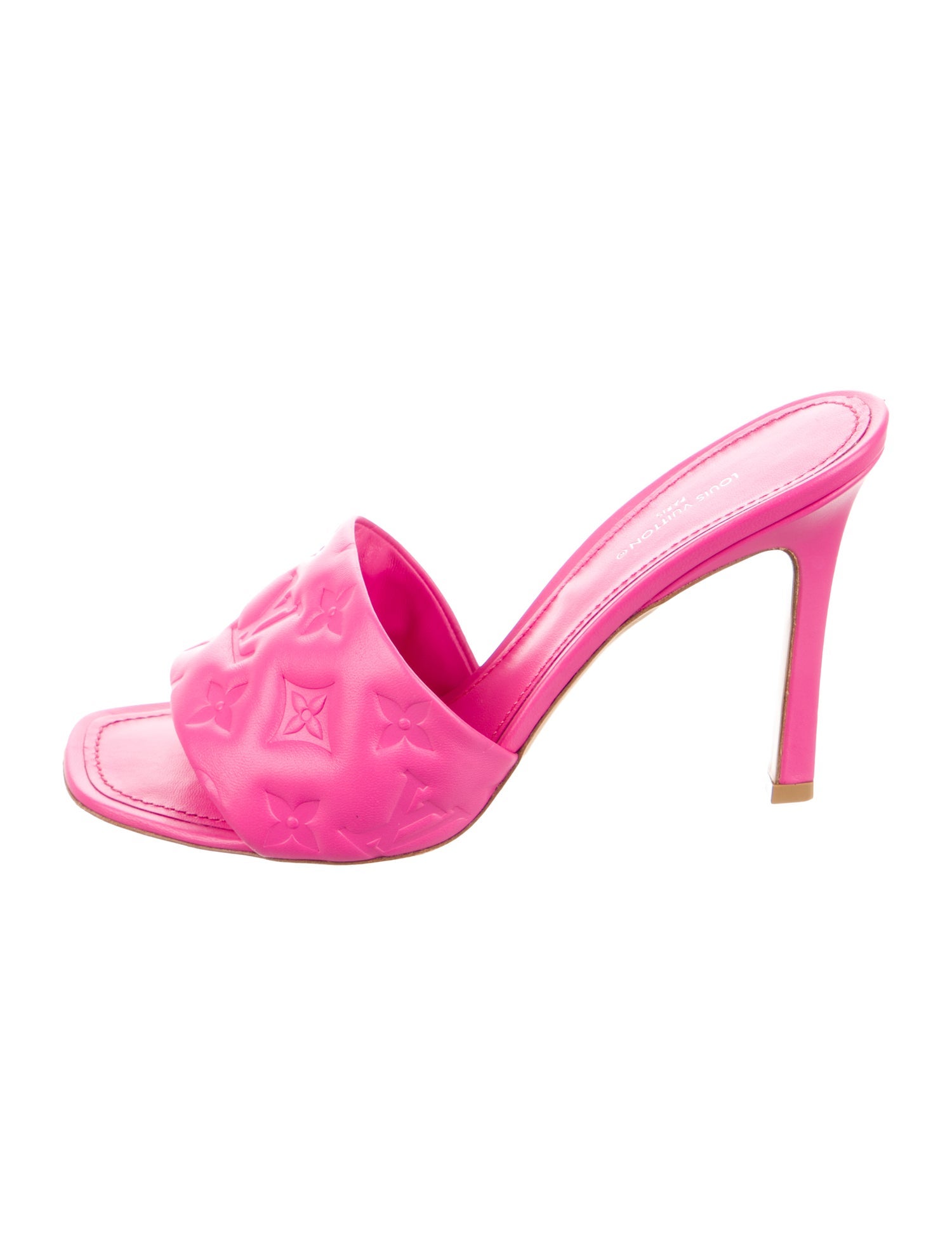 Louis Vuitton LV Monogram Leather Slides