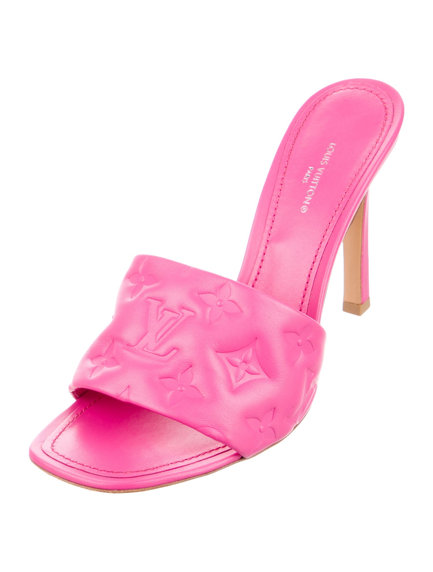 Louis Vuitton LV Monogram Leather Slides