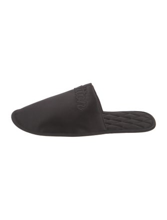 Louis Vuitton Satin Embroidered Accent Slippers