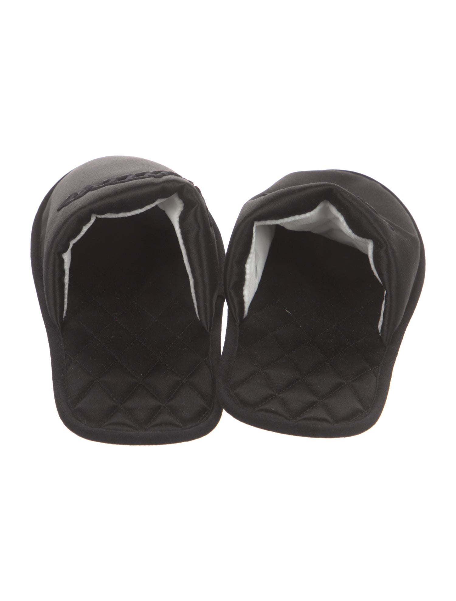 Louis Vuitton Satin Embroidered Accent Slippers