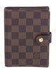Louis Vuitton Damier Ebene Small Ring Agenda Cover