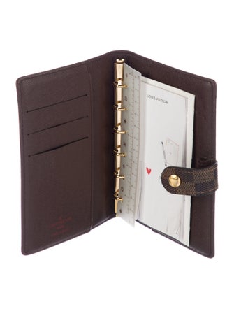 Louis Vuitton Damier Ebene Small Ring Agenda Cover