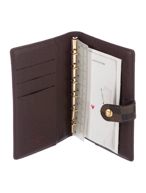 Louis Vuitton Damier Ebene Small Ring Agenda Cover