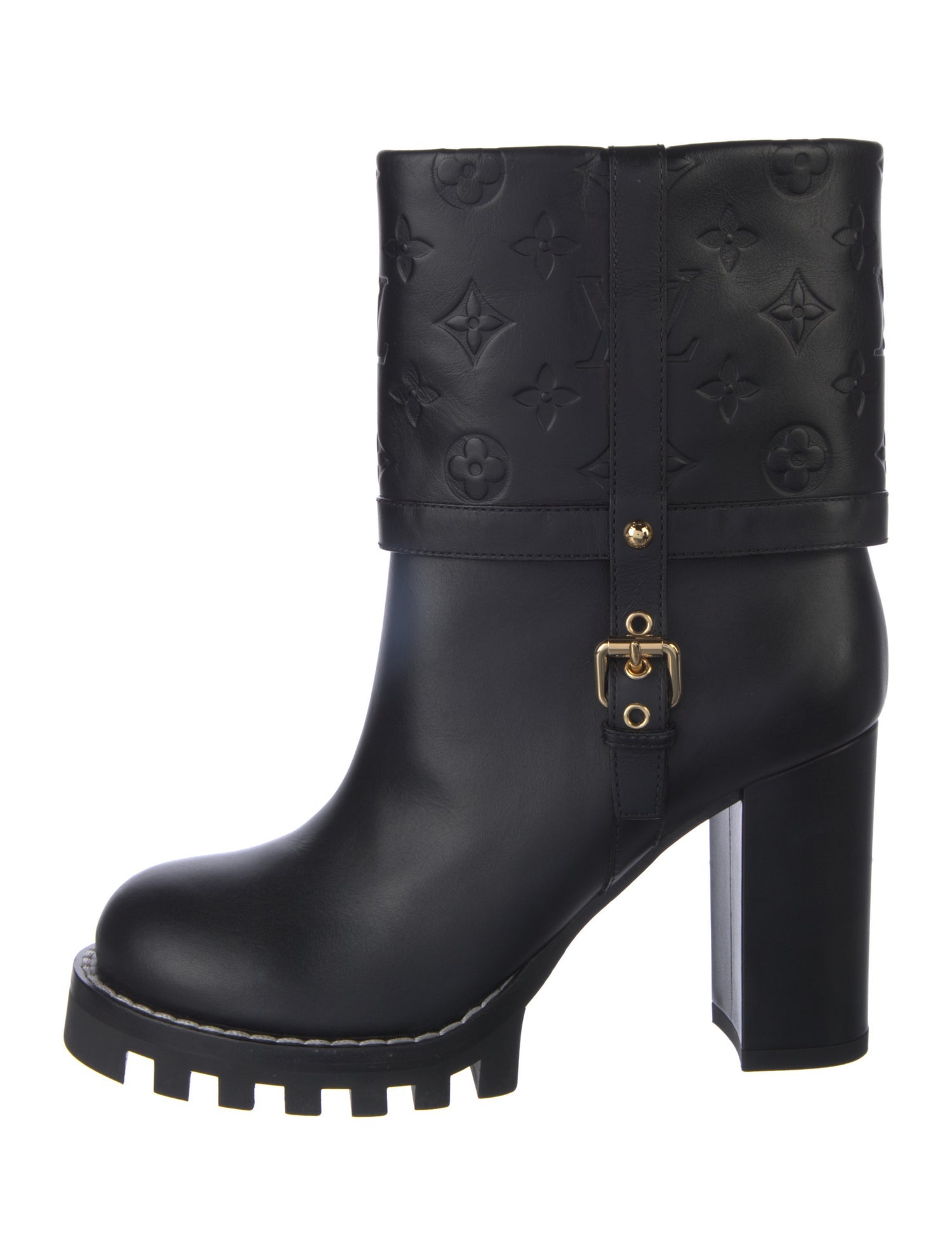Louis Vuitton LV Monogram Leather Moto Boots