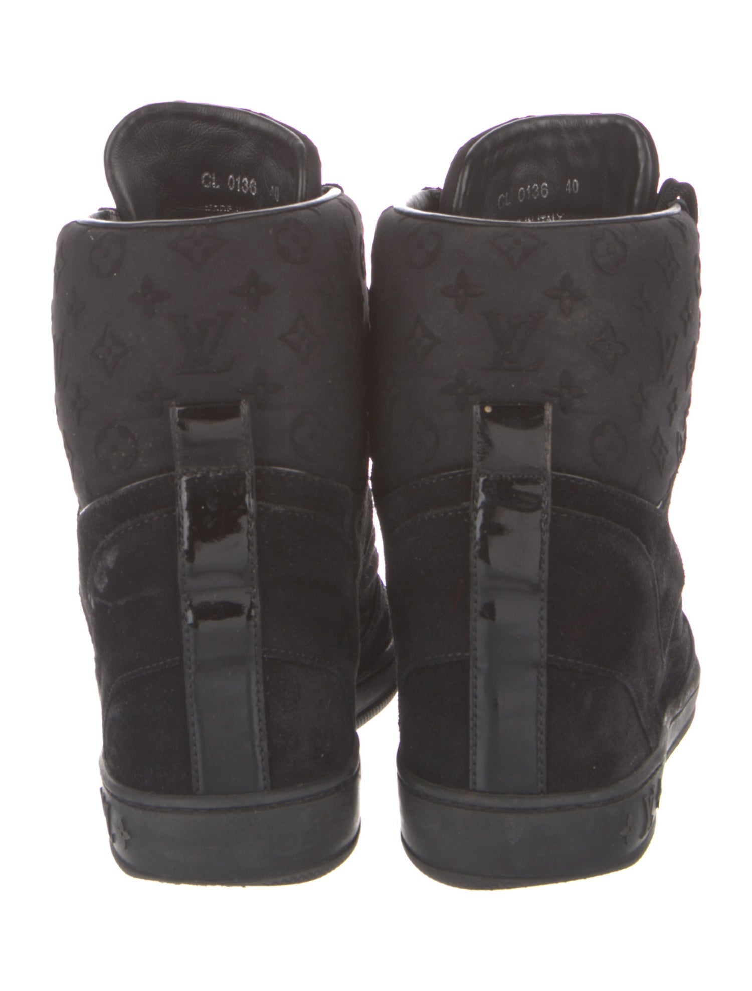 Louis Vuitton LV Monogram Suede Wedge Sneakers