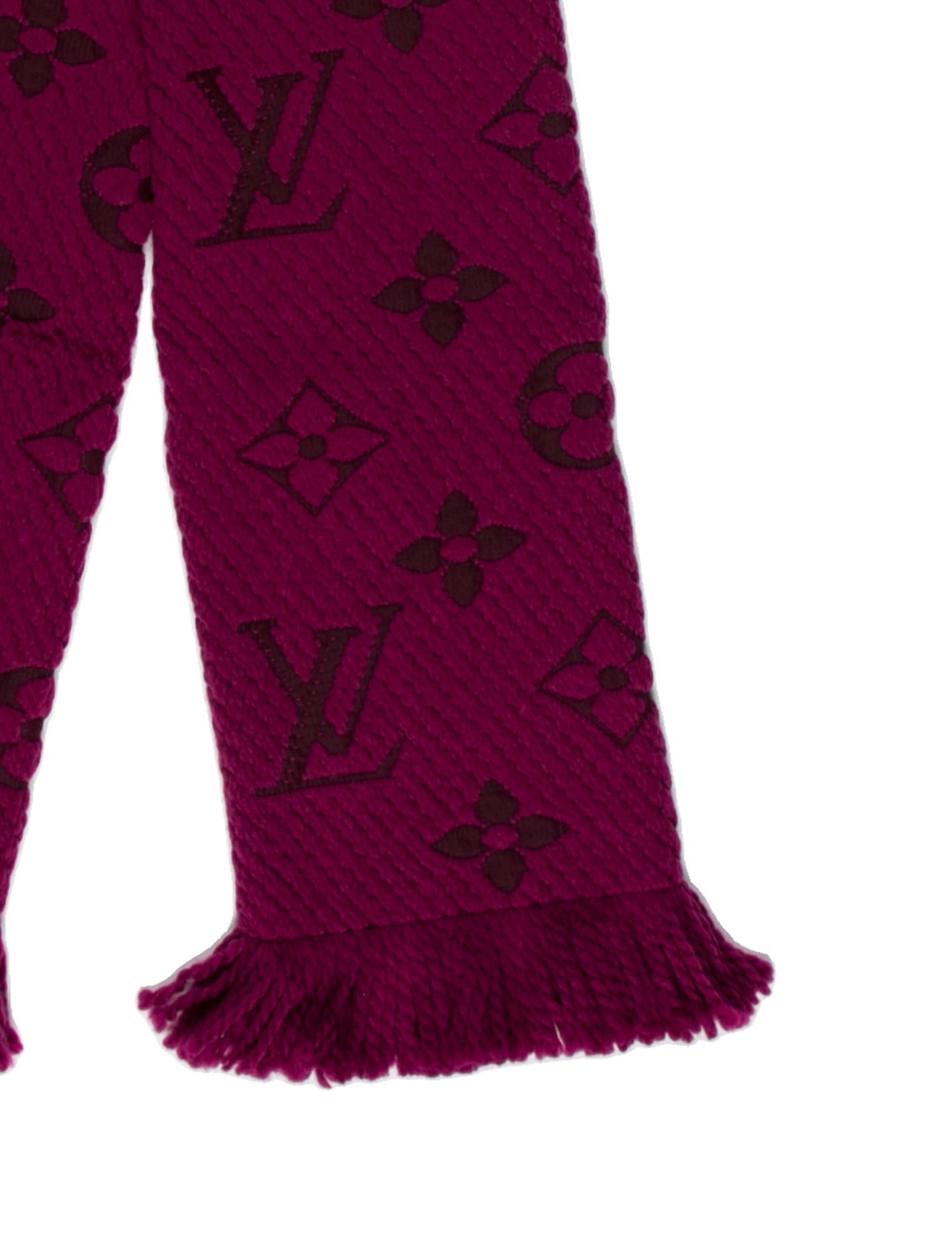Louis Vuitton Wool Monogram Pattern Scarf