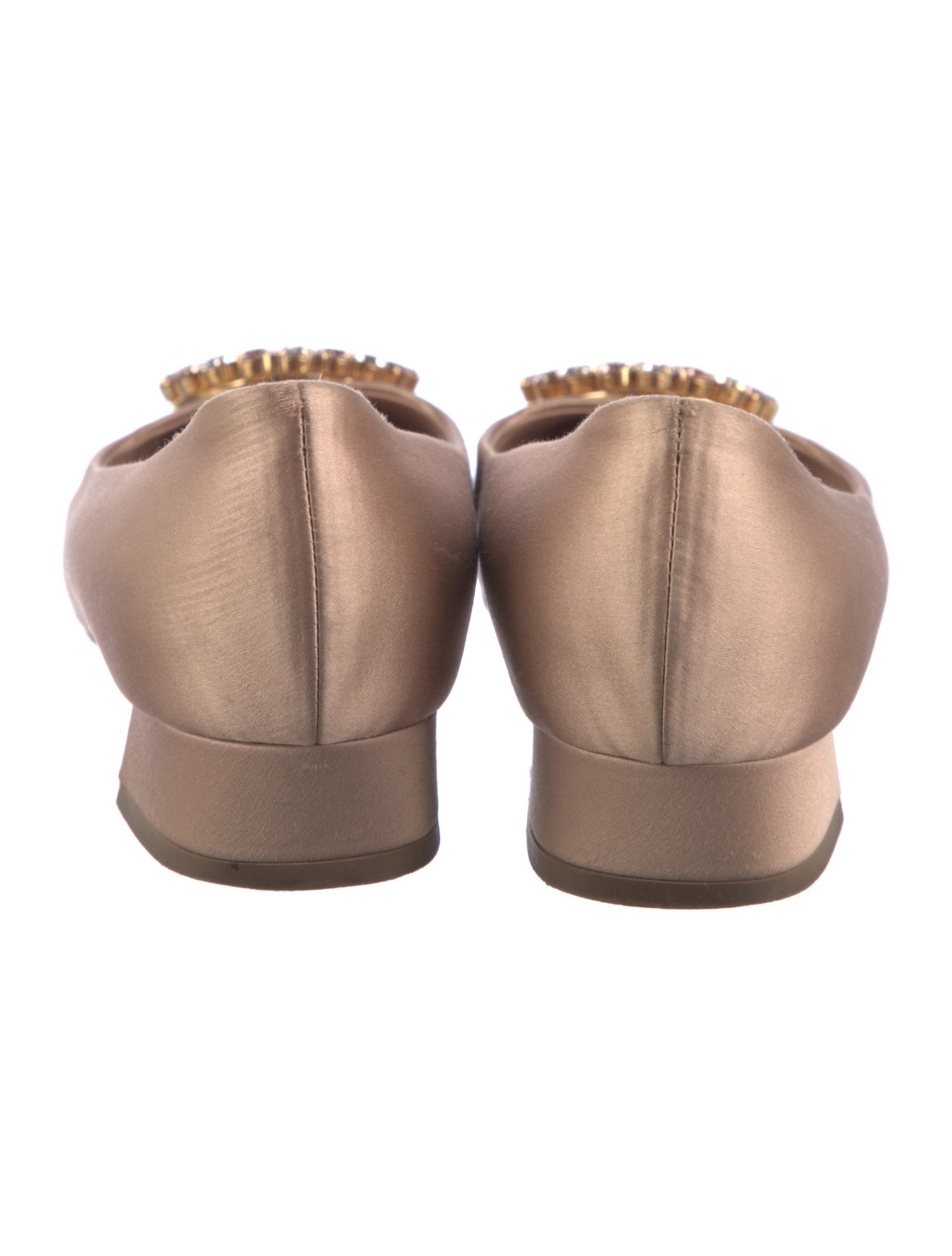 Louis Vuitton Satin Crystal Embellishments Flats