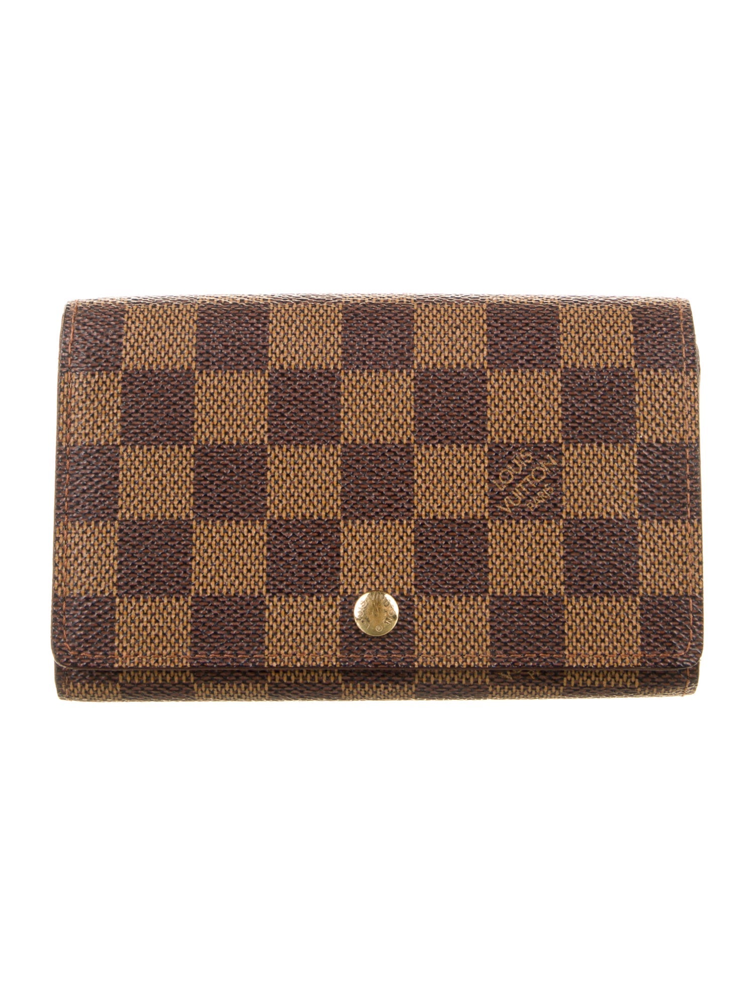 Louis Vuitton Damier Ebene Pattern Coated Canvas Porte Trésor International Wallet
