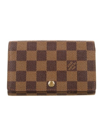 Louis Vuitton Damier Ebene Pattern Coated Canvas Porte Trésor International Wallet
