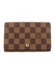 Louis Vuitton Damier Ebene Pattern Coated Canvas Porte Trésor International Wallet