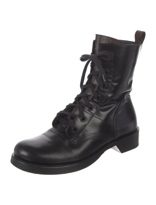 Louis Vuitton LV Monogram Leather Combat Boots