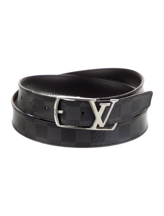 Louis Vuitton LV Initiales Belt Damier Graphite Pattern Waist Belt