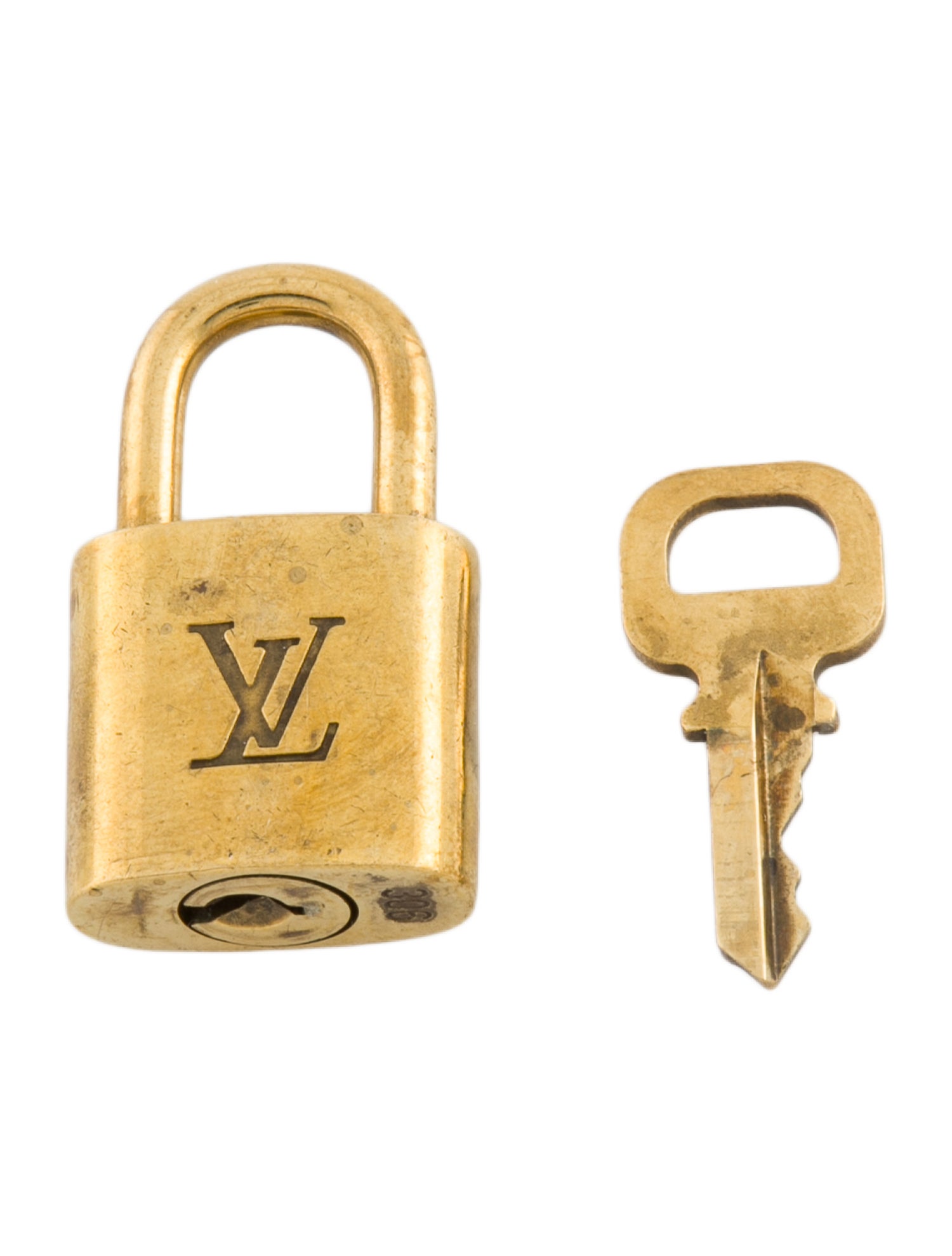 Louis Vuitton Brass Lock & Key Set