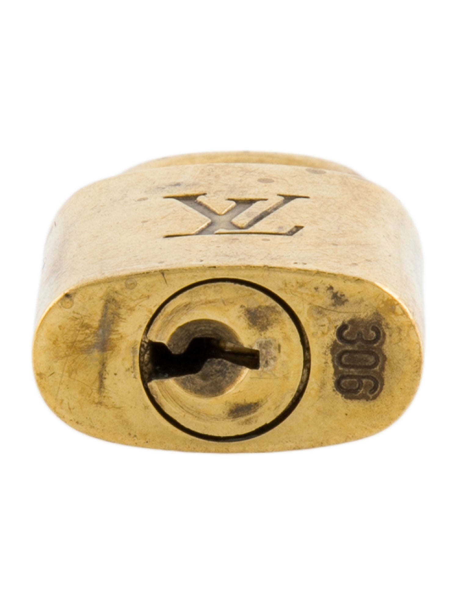 Louis Vuitton Brass Lock & Key Set