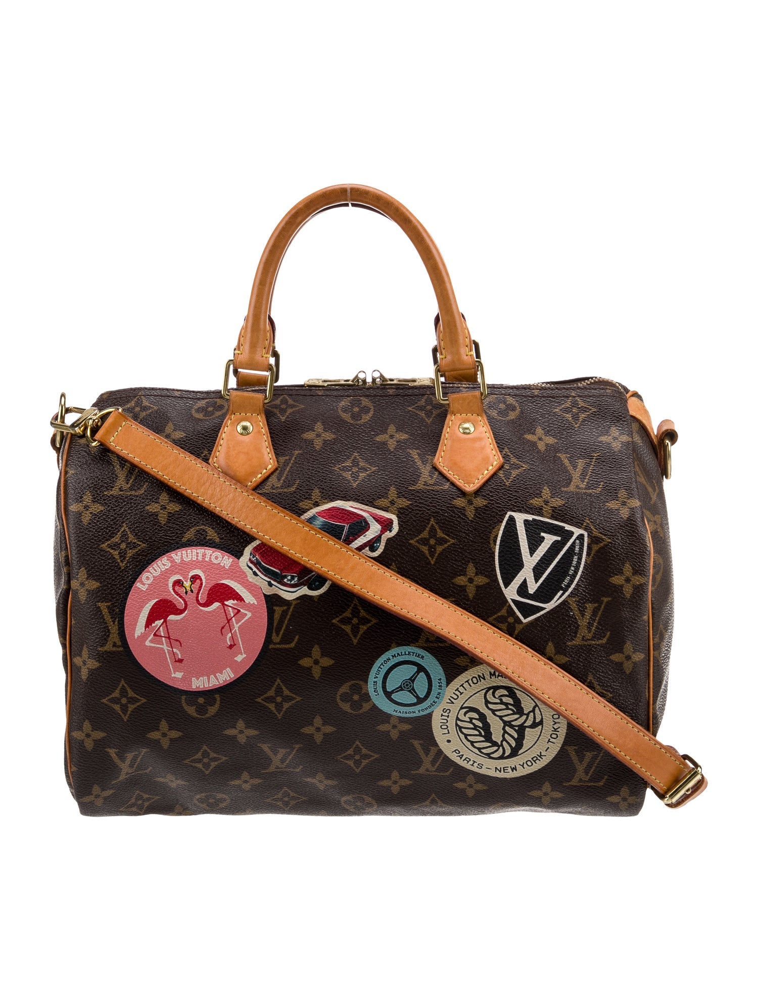 Louis Vuitton LV Monogram World Tour Speedy Bandouliere 30