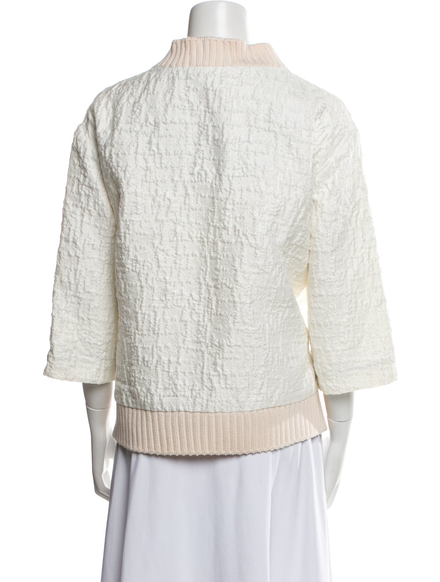 Louis Vuitton Mock Neck Three-Quarter Sleeve Sweatshirt