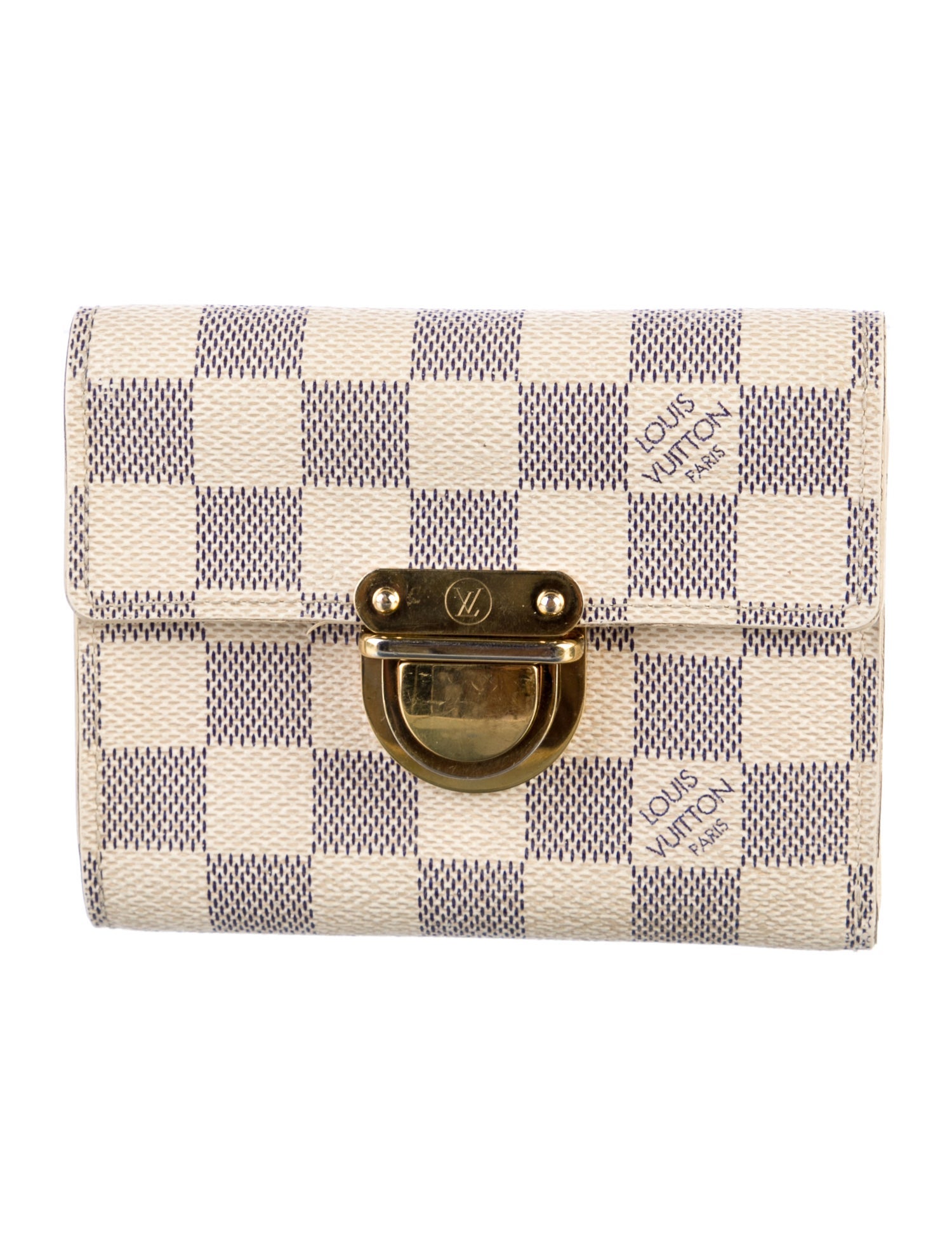 Louis Vuitton 2008 Damier Azur Pattern Koala Wallet