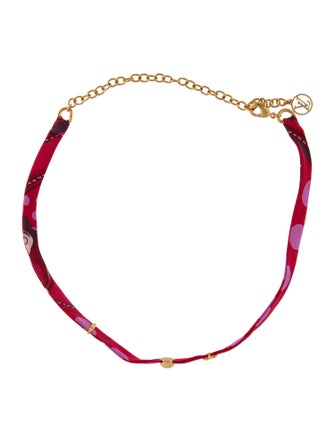 Louis Vuitton Silk 'Be Mindful' Collar Necklace