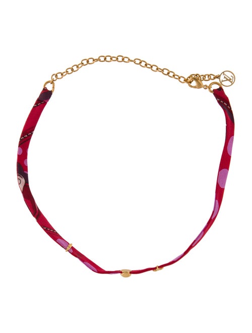 Louis Vuitton Silk 'Be Mindful' Collar Necklace