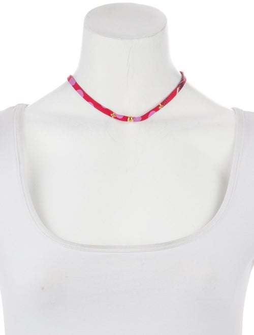 Louis Vuitton Silk 'Be Mindful' Collar Necklace