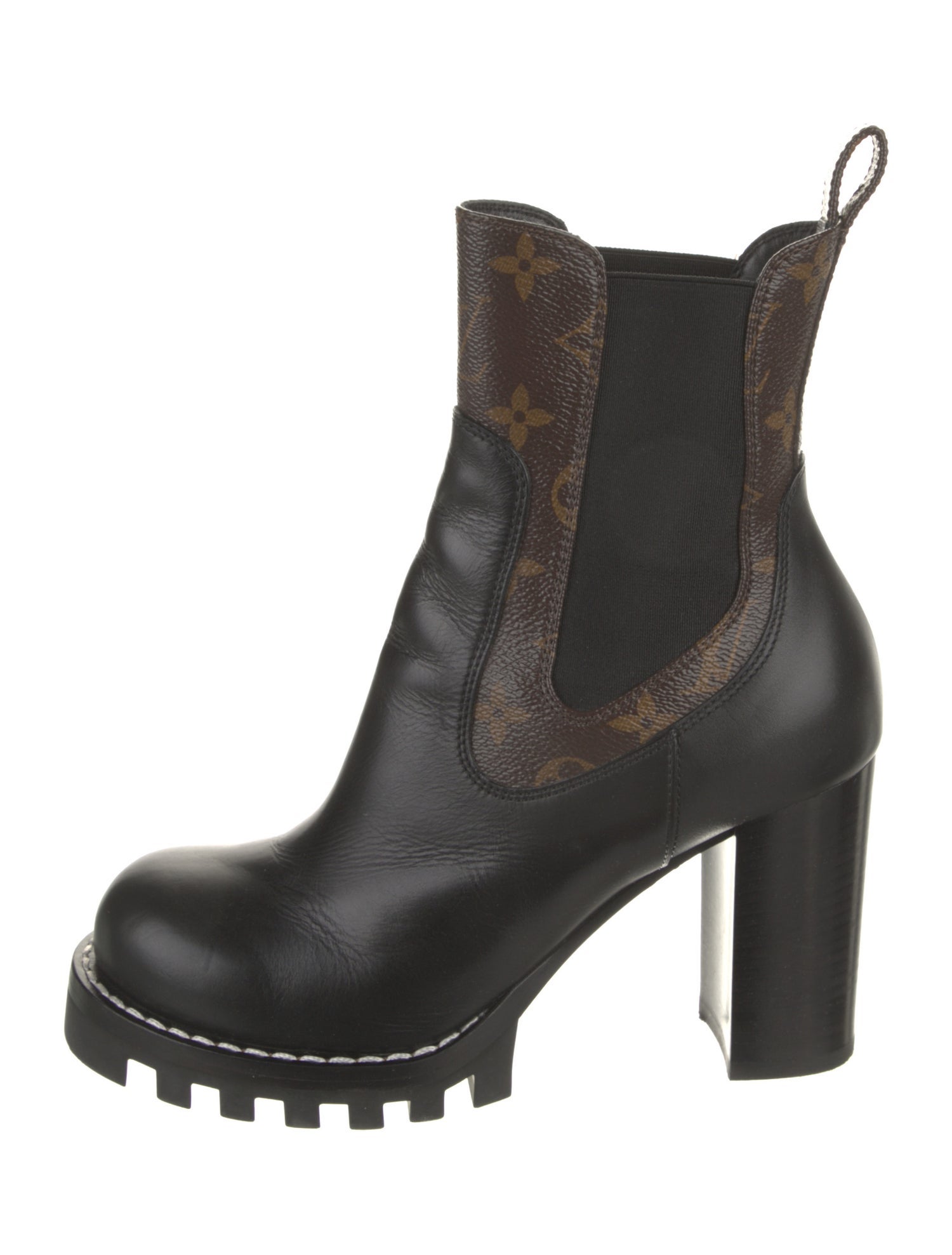 Louis Vuitton LV Monogram Leather Chelsea Boots