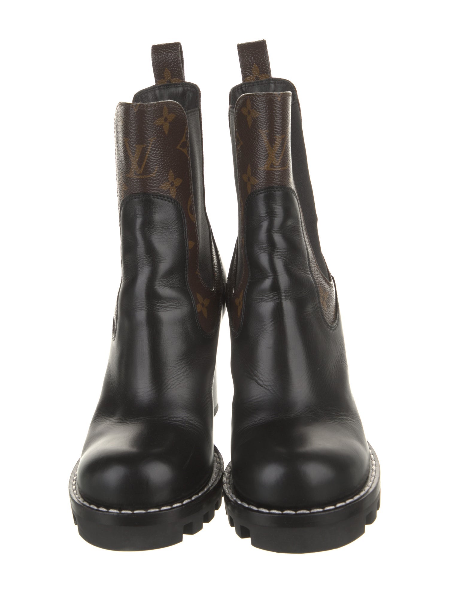 Louis Vuitton LV Monogram Leather Chelsea Boots