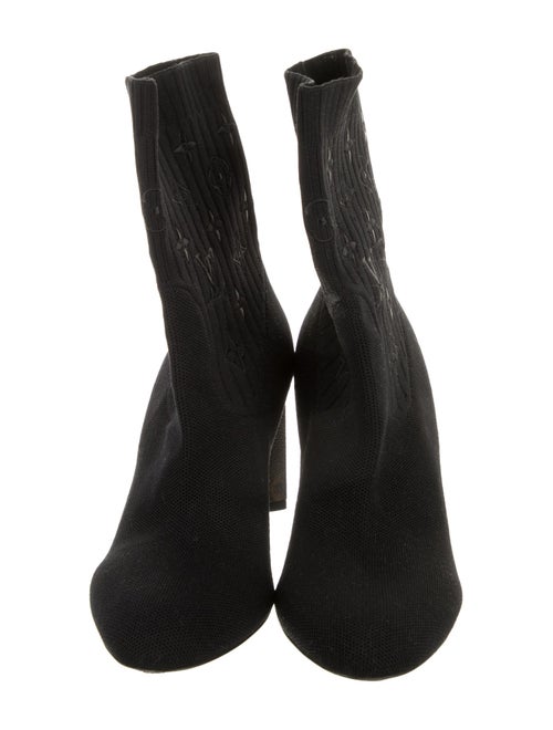 Louis Vuitton LV Monogram Embroidered Accent Sock Boots
