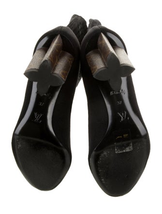 Louis Vuitton LV Monogram Embroidered Accent Sock Boots