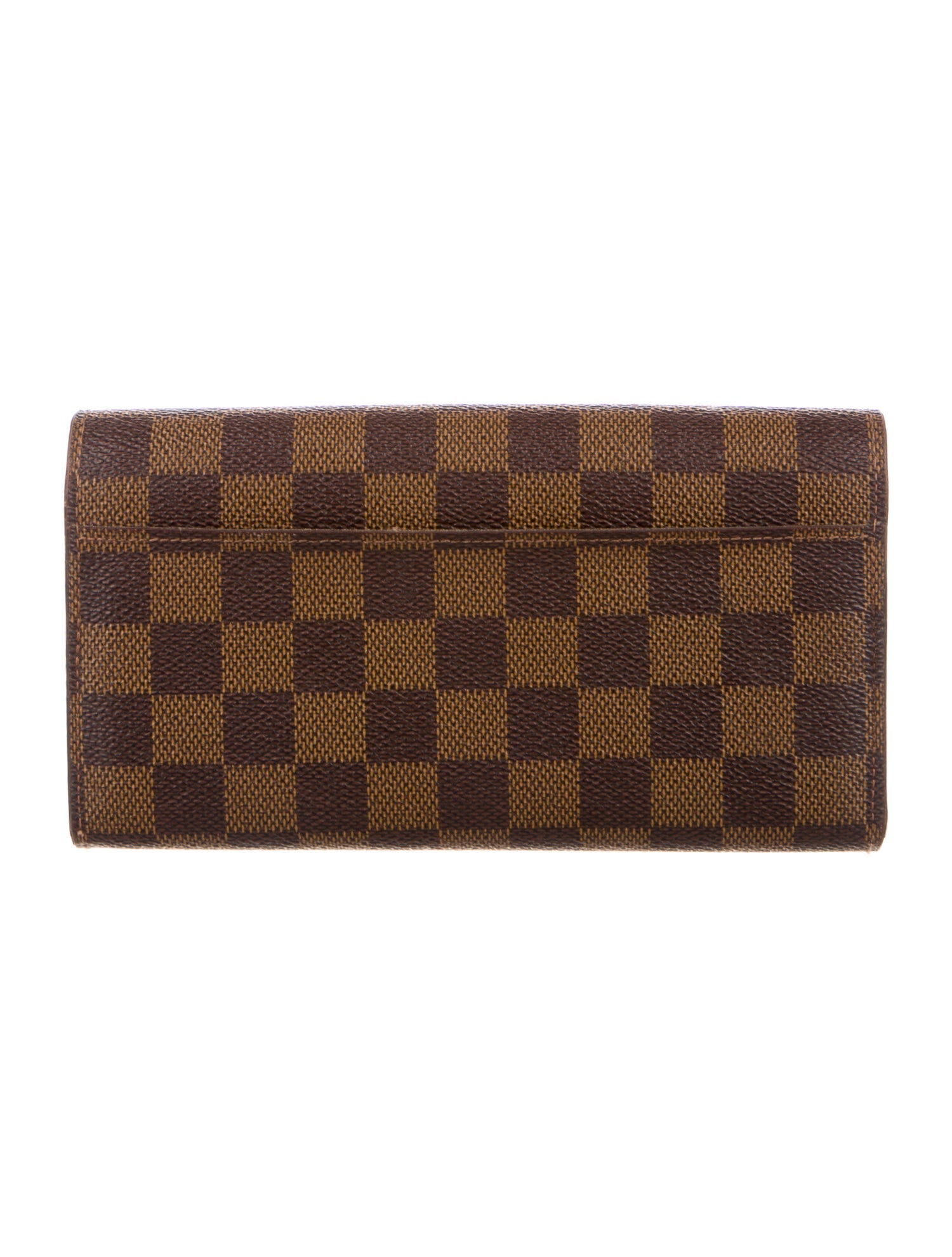 Louis Vuitton Damier Ebene Pattern Coated Canvas Sarah Wallet