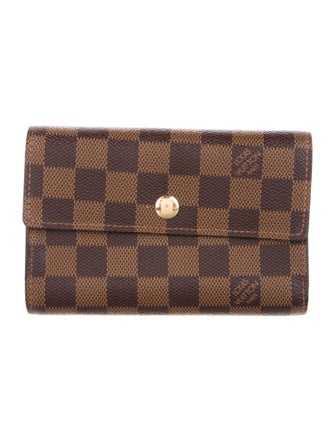 Louis Vuitton Damier Ebene Pattern Coated Canvas Alexandra Wallet