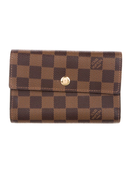 Louis Vuitton Damier Ebene Pattern Coated Canvas Alexandra Wallet