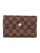 Louis Vuitton Damier Ebene Pattern Coated Canvas Alexandra Wallet
