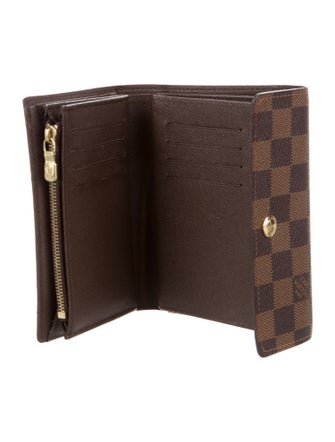 Louis Vuitton Damier Ebene Pattern Coated Canvas Alexandra Wallet