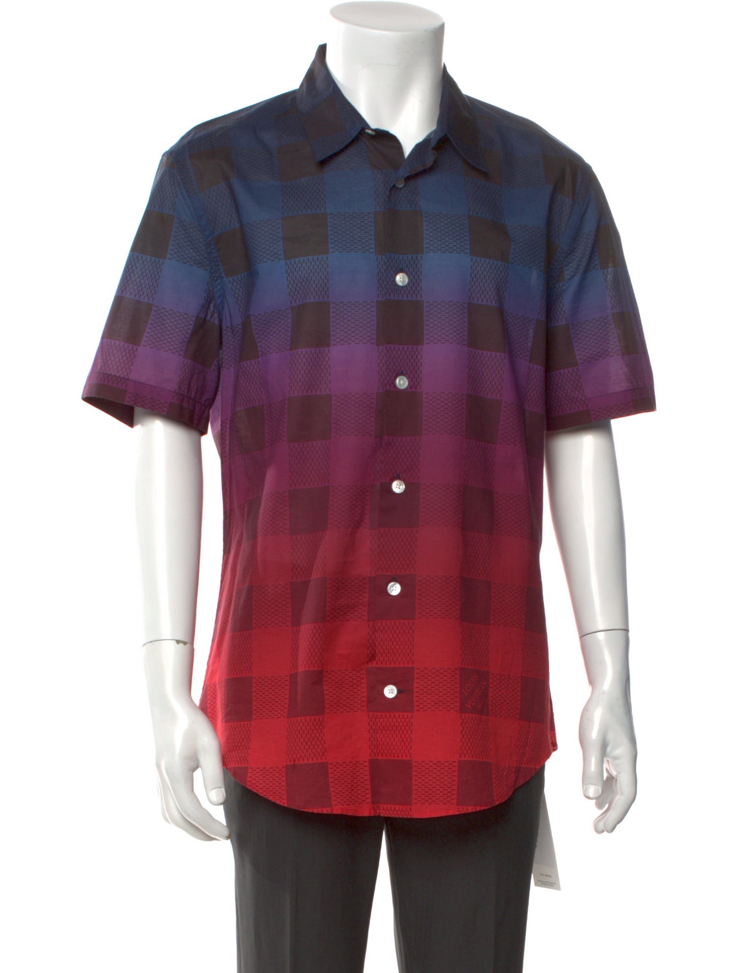 Louis Vuitton 2014 Plaid Print Shirt