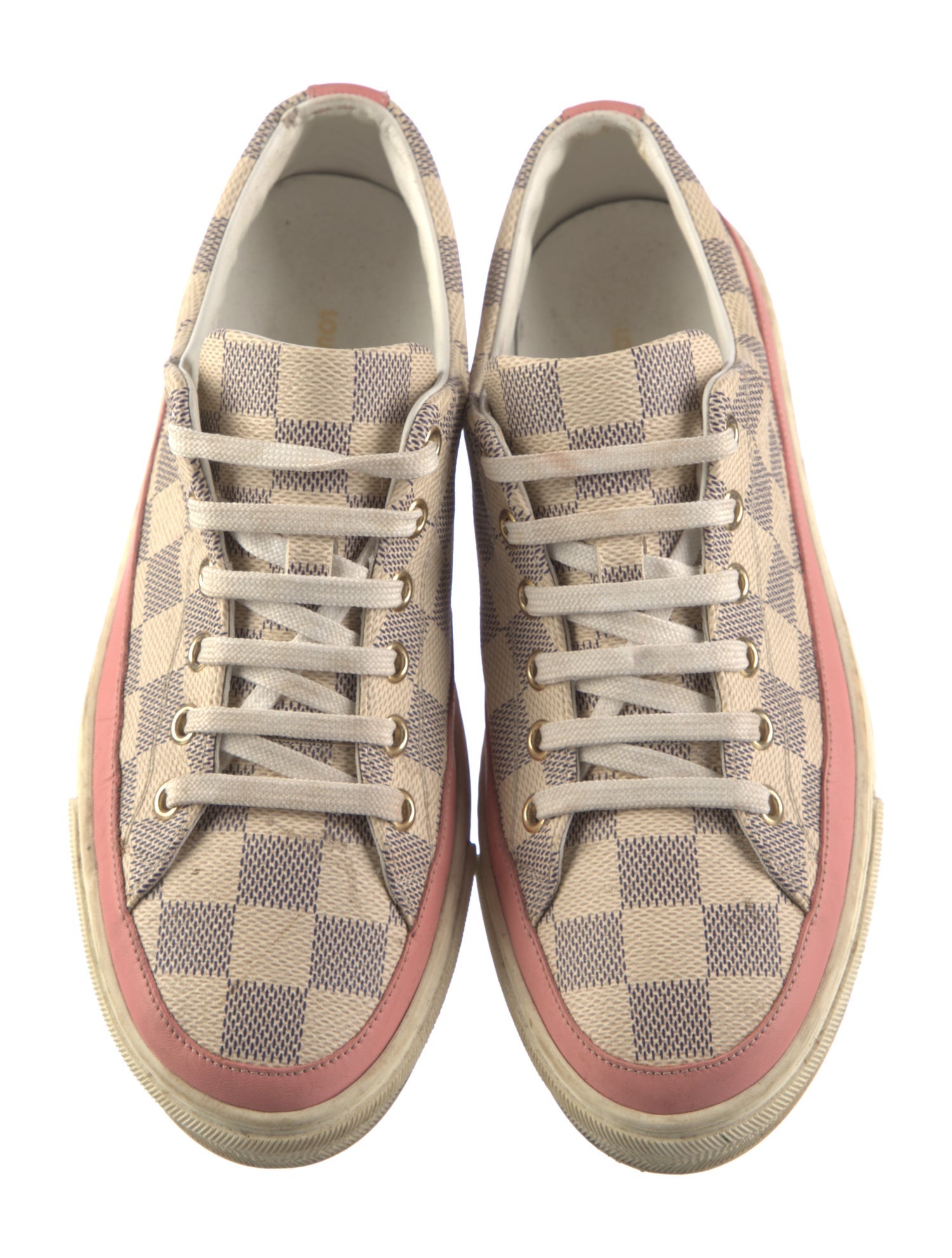 Louis Vuitton Printed Leather Trim Embellishment Sneakers