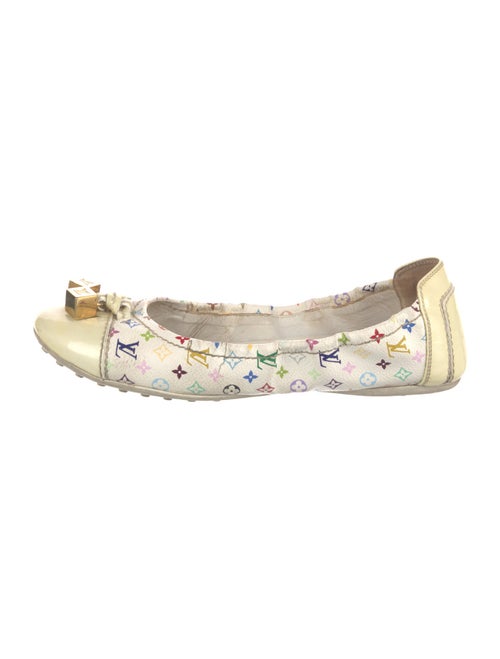Louis Vuitton Multicolore Monogram Pattern Bow Accents Ballet Flats