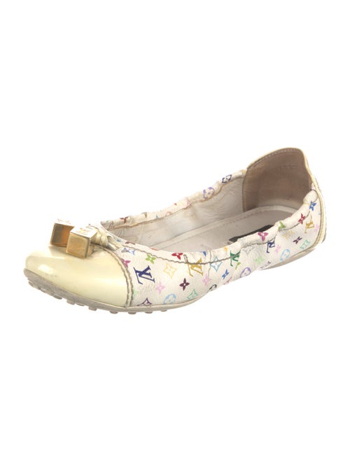 Louis Vuitton Multicolore Monogram Pattern Bow Accents Ballet Flats