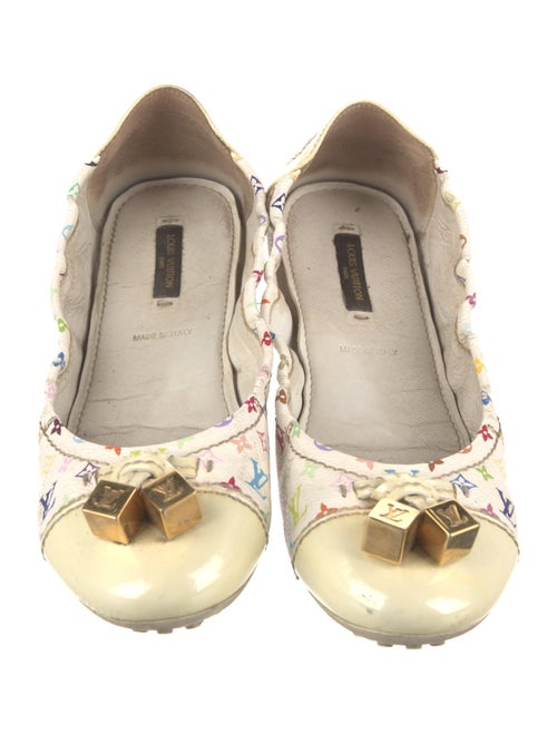 Louis Vuitton Multicolore Monogram Pattern Bow Accents Ballet Flats