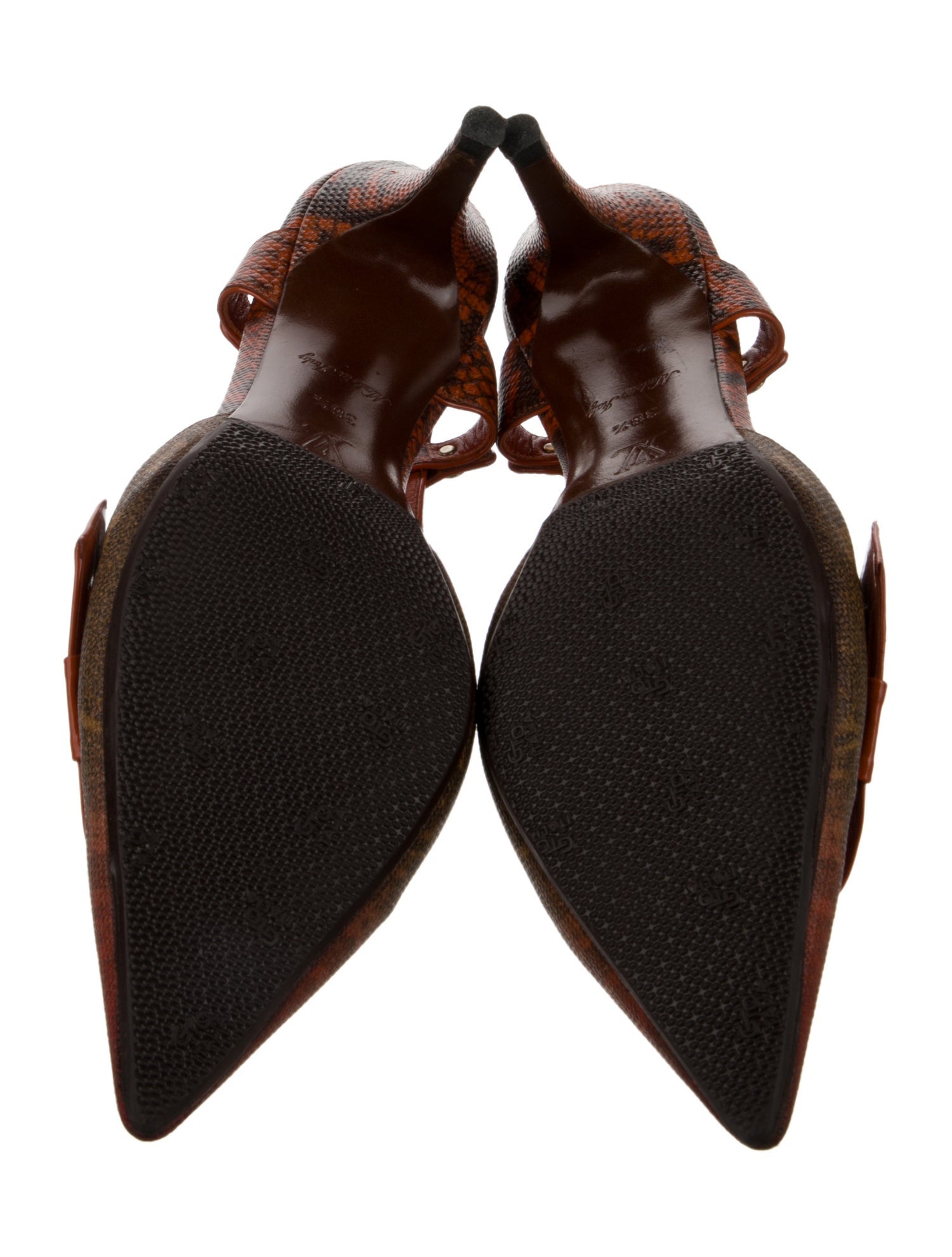 Louis Vuitton LV Monogram Bow Accents Slingback Pumps