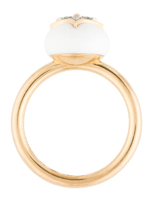 Louis Vuitton 18K Agate & Diamond B Blossom Ring
