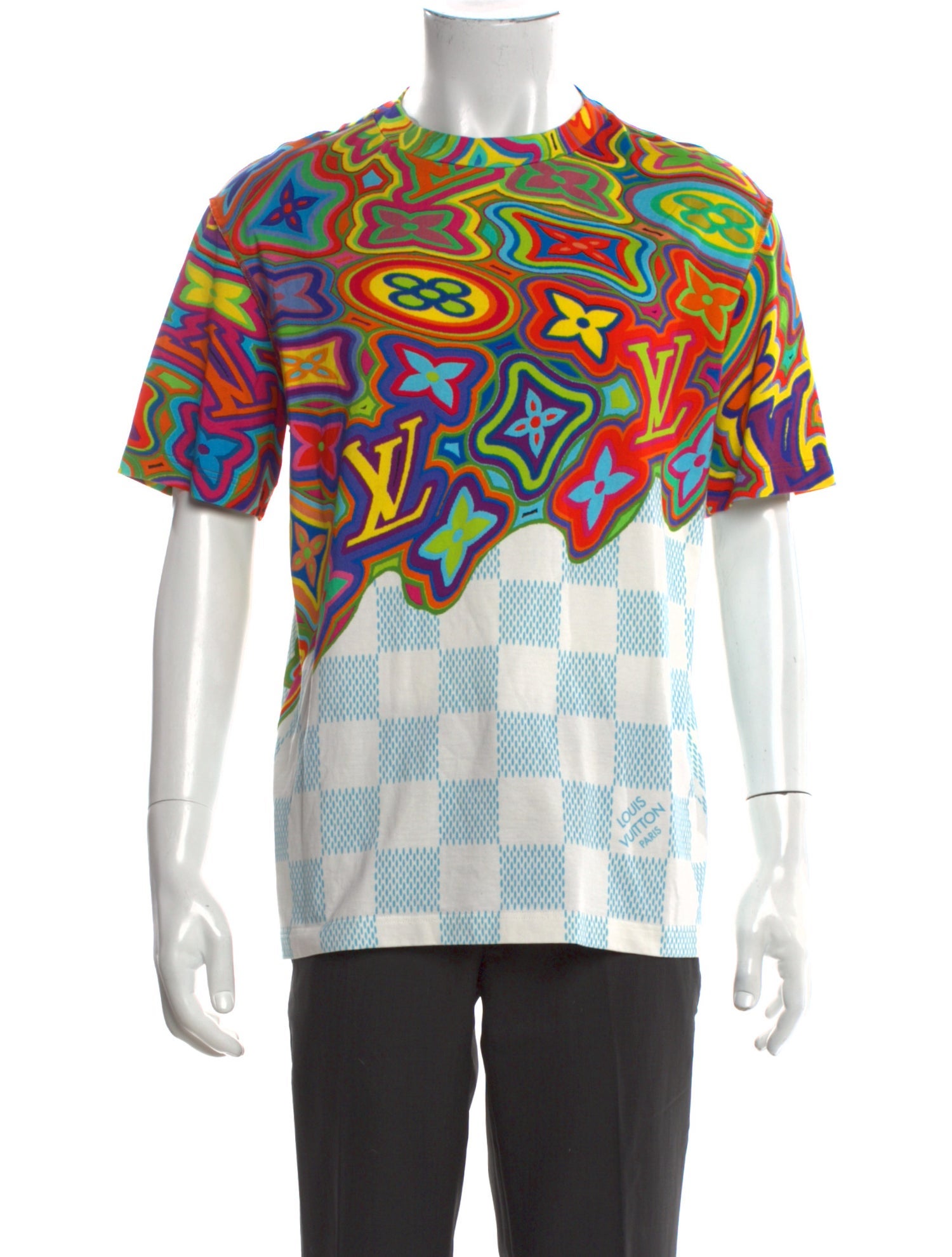 Louis Vuitton 2021 Damier Distorted T-Shirt