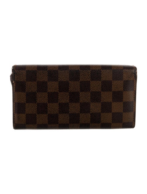 Louis Vuitton 2009 Damier Ebene Pattern Sarah Wallet
