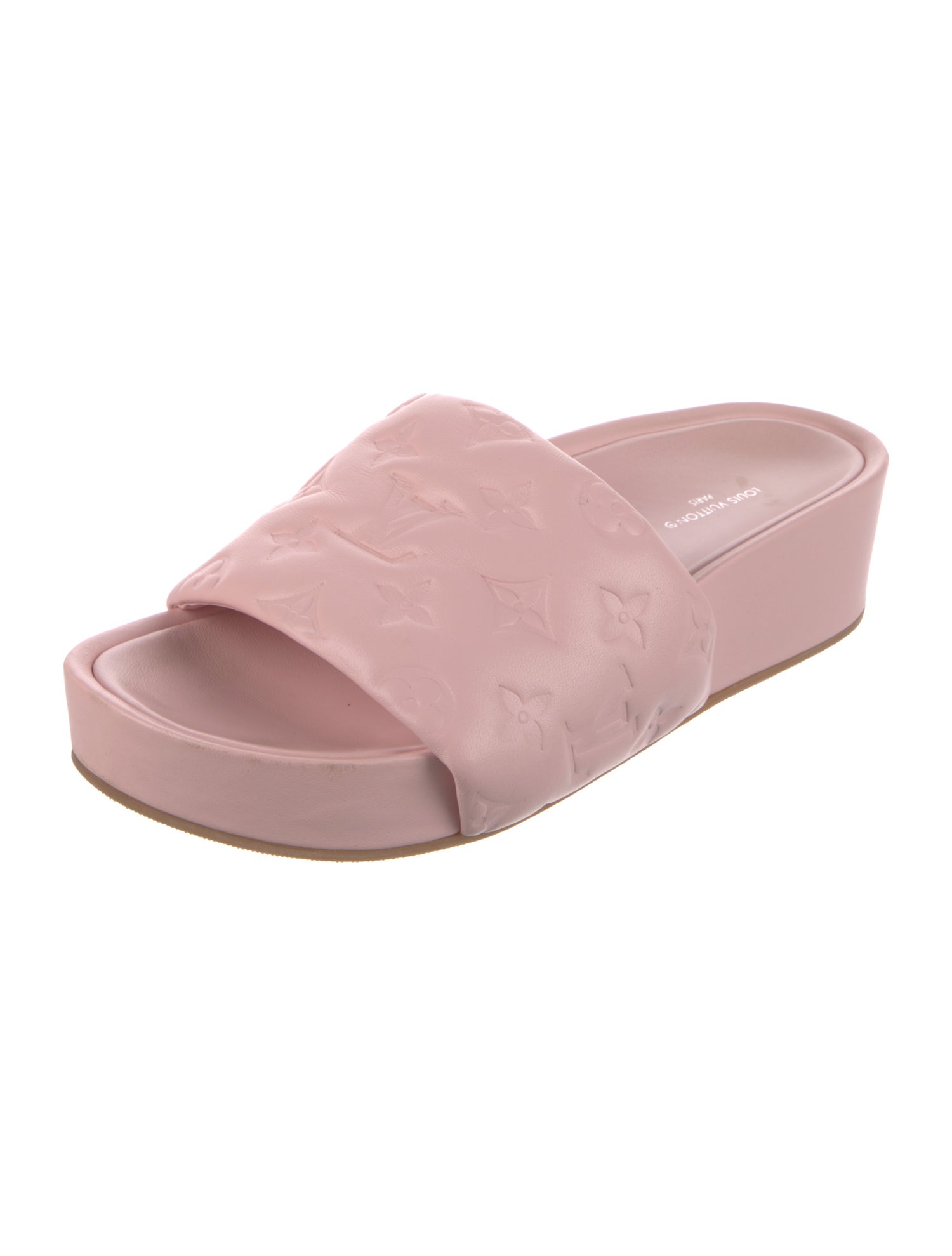 Louis Vuitton LV Monogram Leather Slides