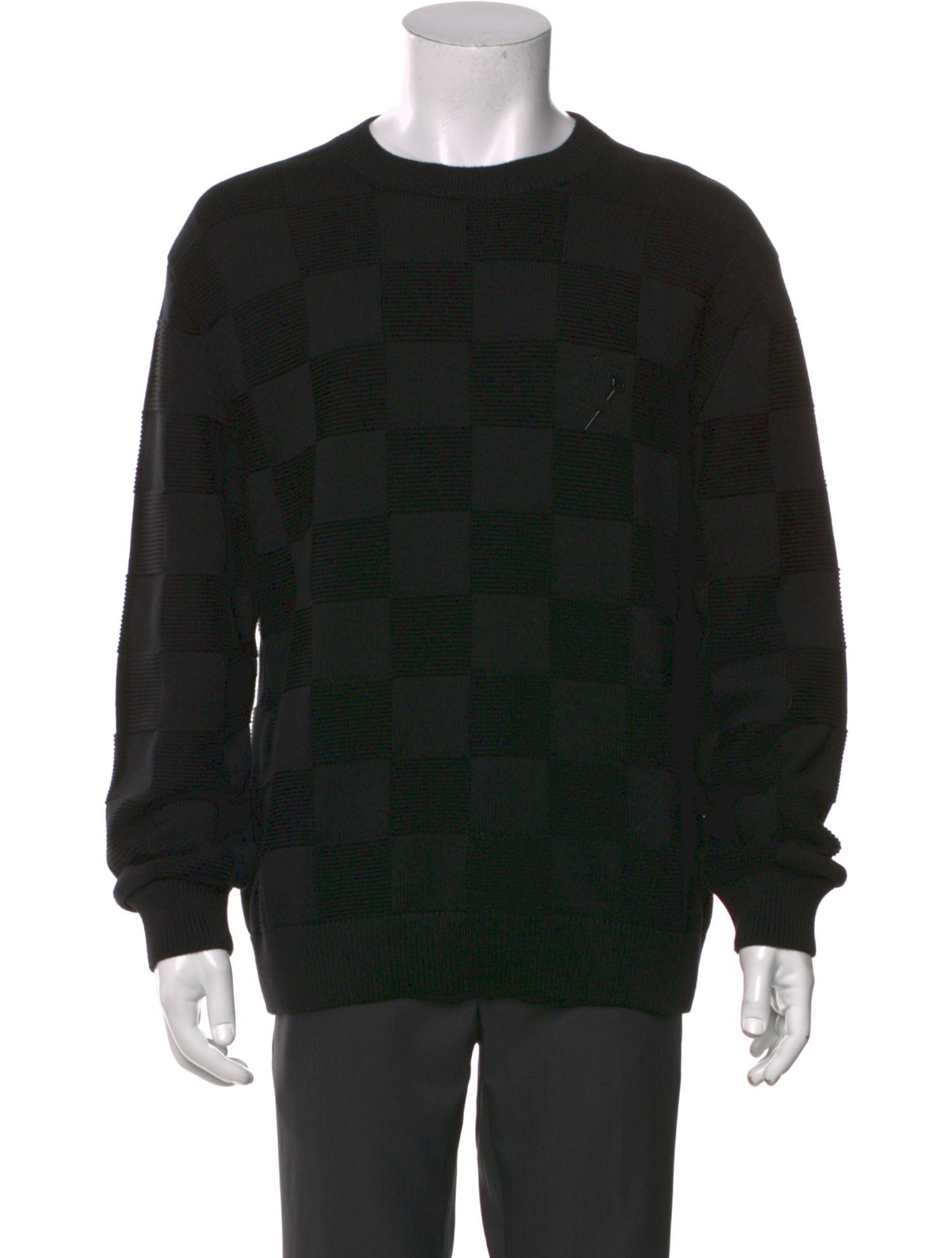 Louis Vuitton Signature Logo Plaid Print Sweatshirt